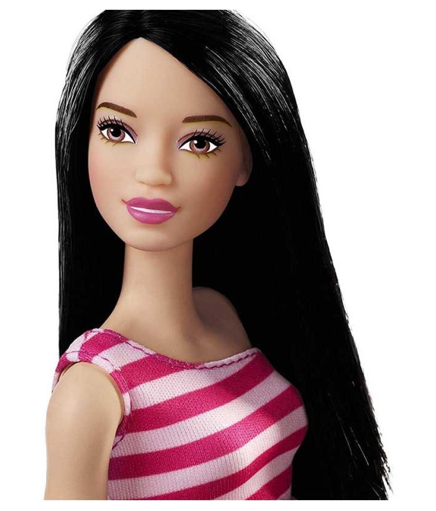 Barbie Glitz Doll Pink Stripe Ruffle Dress Buy Barbie Glitz Doll