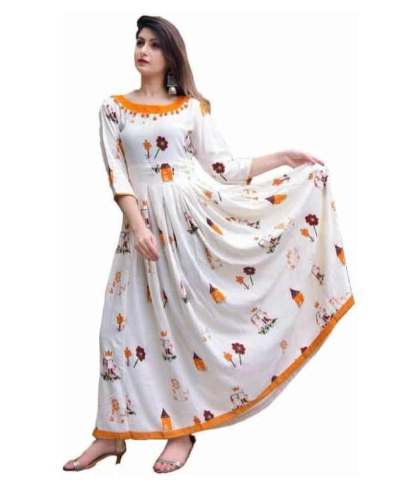 off white color kurti