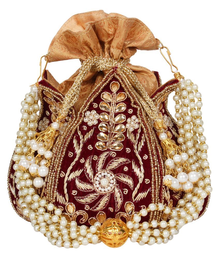 maroon potli