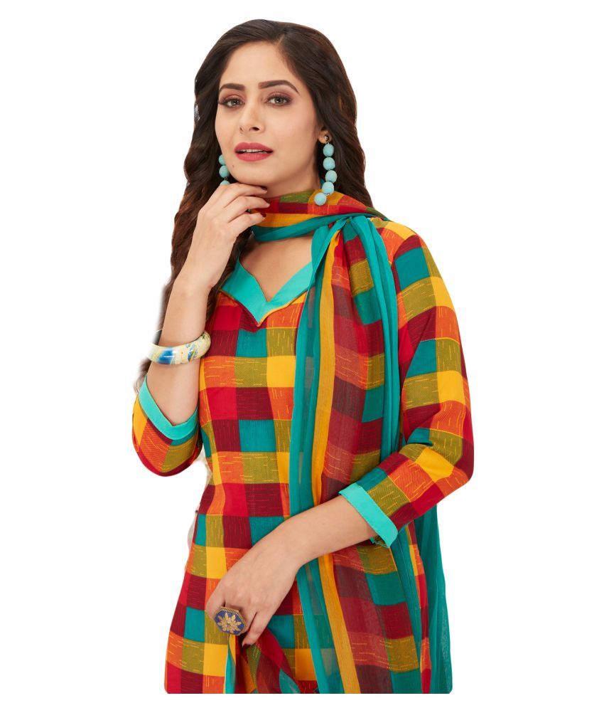 Salwar Studio Yellow Synthetic Dress Material - Buy Salwar Studio Yellow Synthetic Dress 