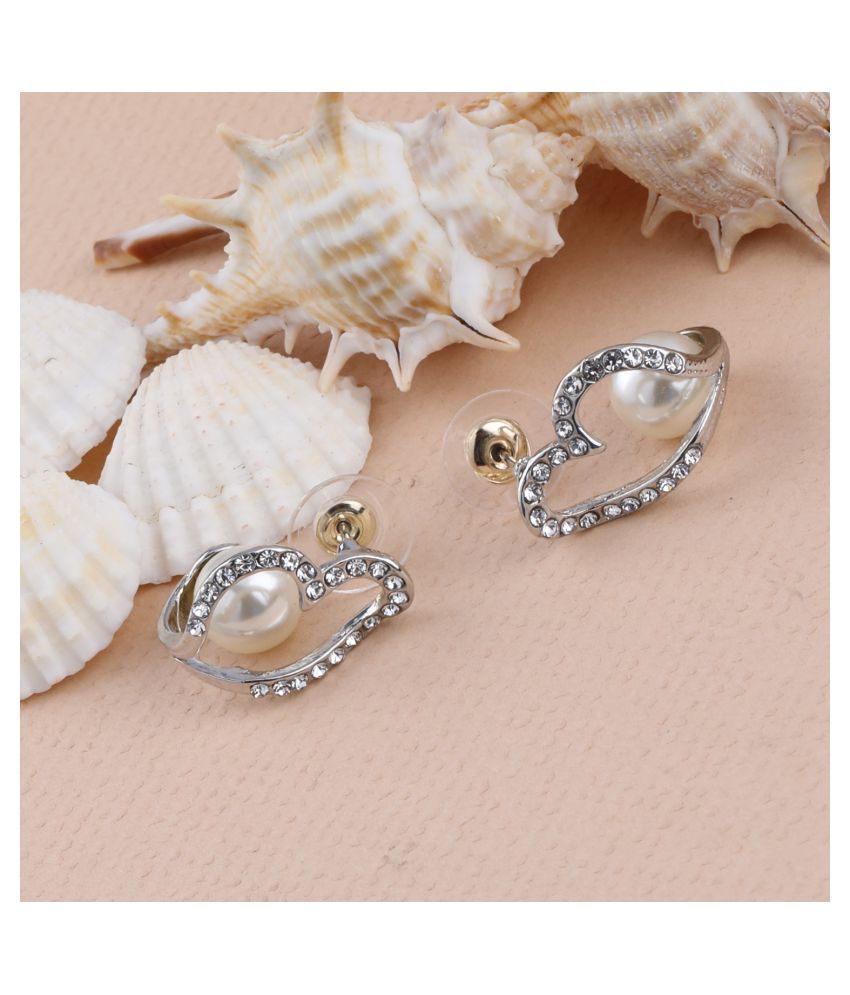     			SILVER SHINE Fashion Stylish look Stud Earring For Women Girl