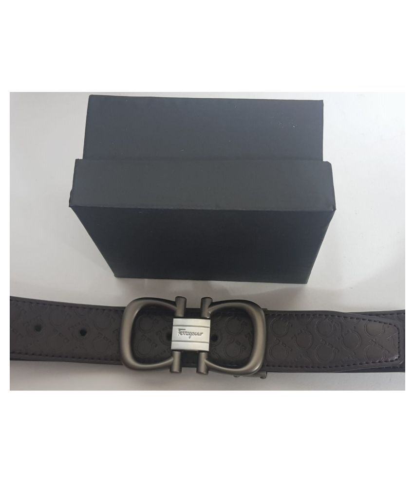 Ferragamo Brown Faux Leather Formal Belt Buy Ferragamo Brown Faux