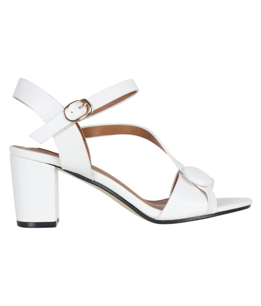 Flat N Heels White Block Heels Price in India- Buy Flat N Heels White Block Heels Online at Snapdeal