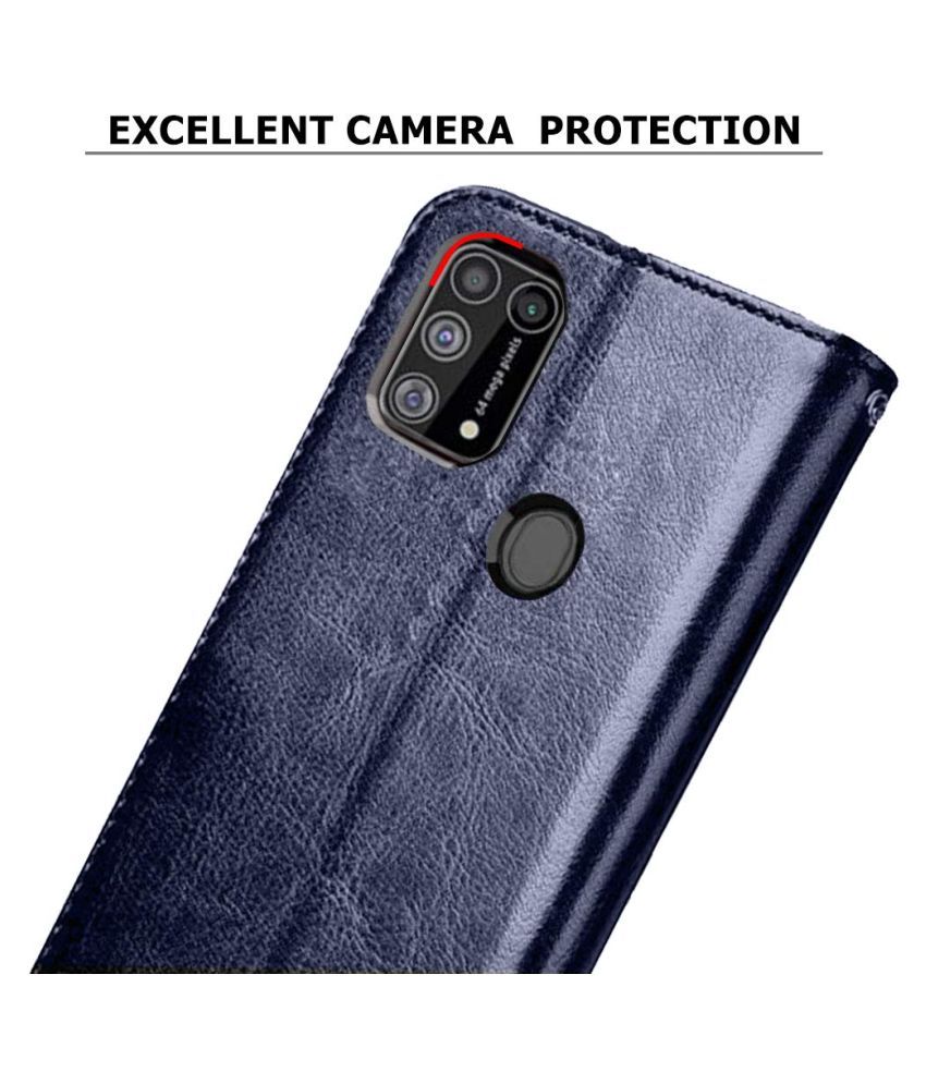 Samsung Galaxy M31 Flip Cover by Wow Imagine Blue Flip Covers Online at Low Prices