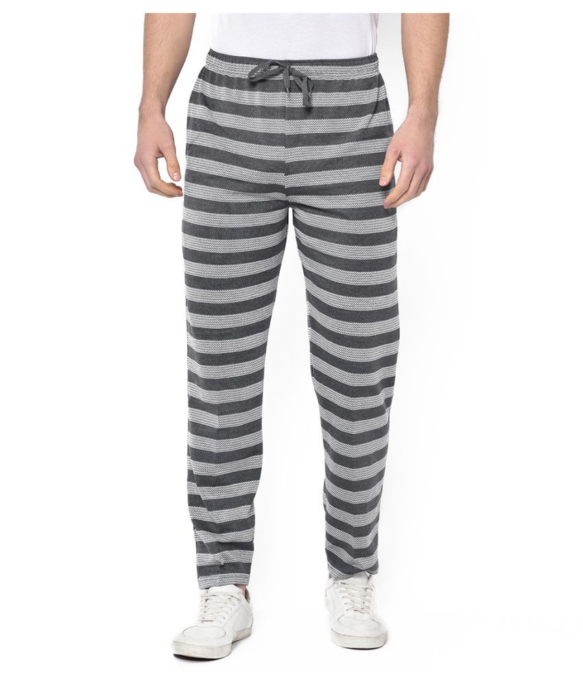     			Vimal Jonney Grey Cotton Blend Trackpants