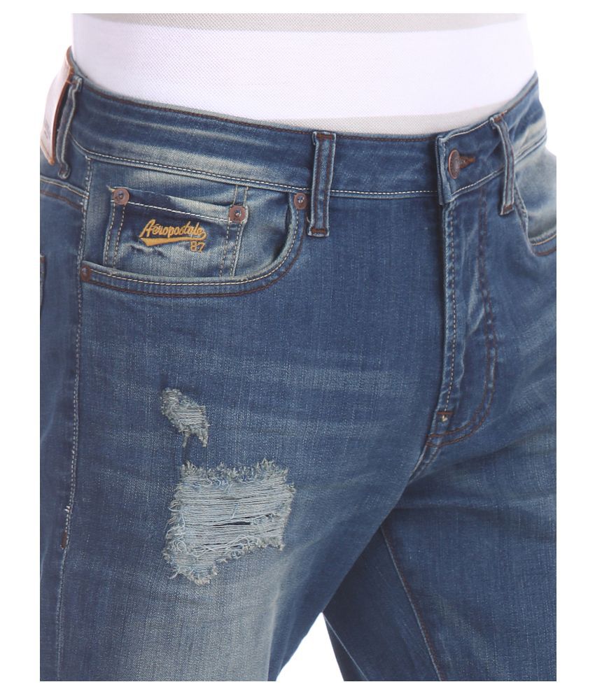 Aeropostale Blue Slim Jeans - Buy Aeropostale Blue Slim Jeans Online at ...