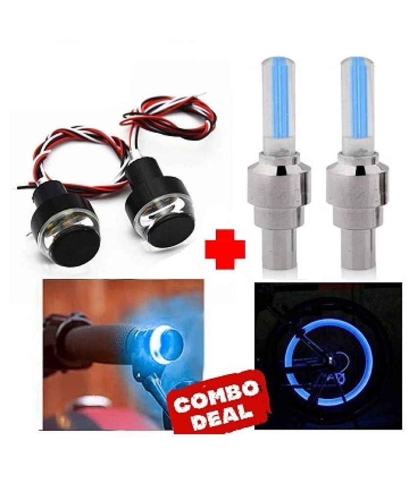 Blinker Bike Handle Bar LED Turn Signal Indicators Dual Color Universal Car/Bike or Bicycle Tyre 