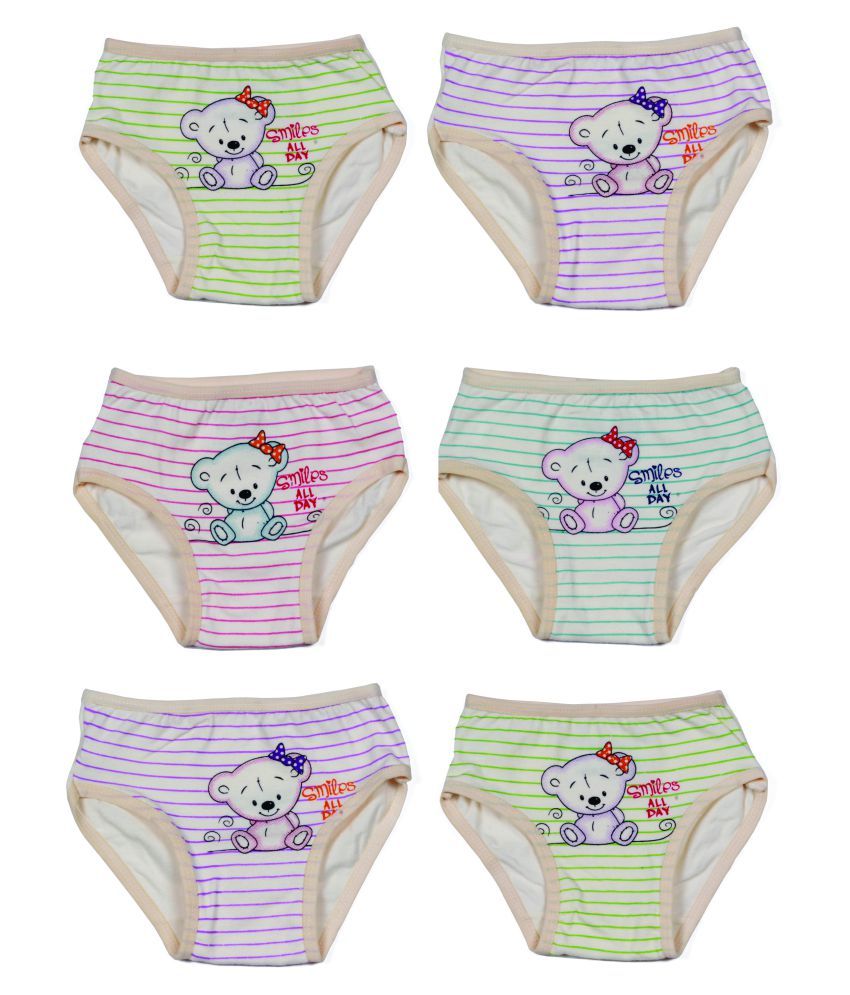 Bodycare Printed Girls Multicolor Cotton Panty Pack Of 6 Buy Bodycare Printed Girls Multicolor 5967