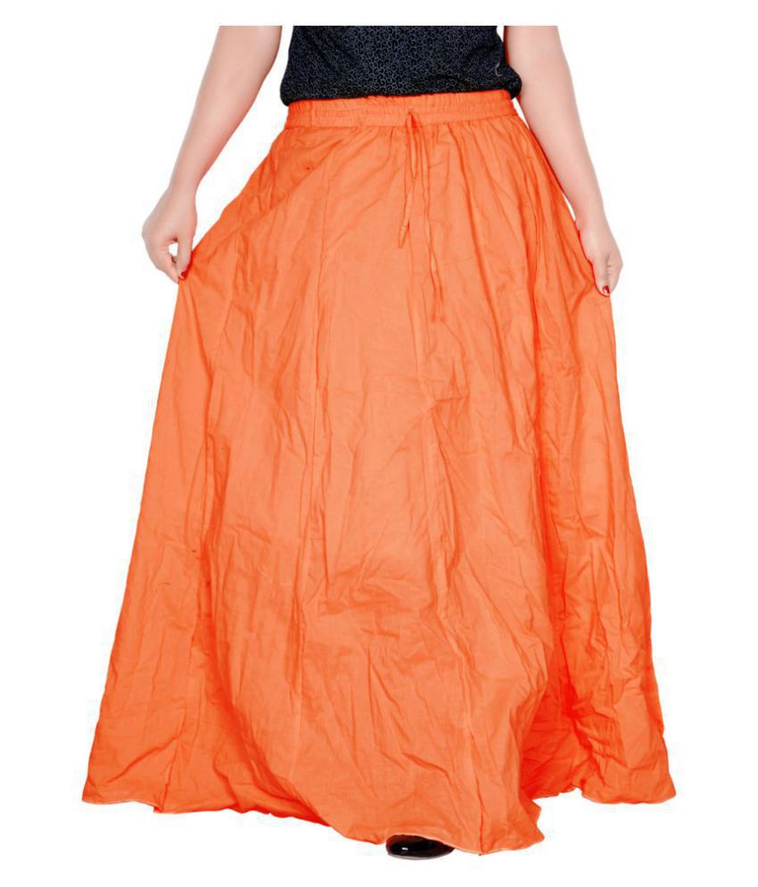     			Sttoffa Cotton Broomstick Skirt - Orange
