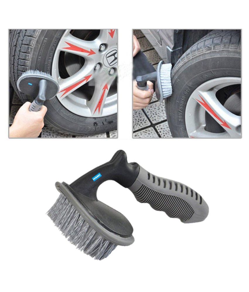 Tire Rim Scrub Brush Hub Clean Wash Useful Brush bicycle tyre Washing Cleaning Tool Accessories