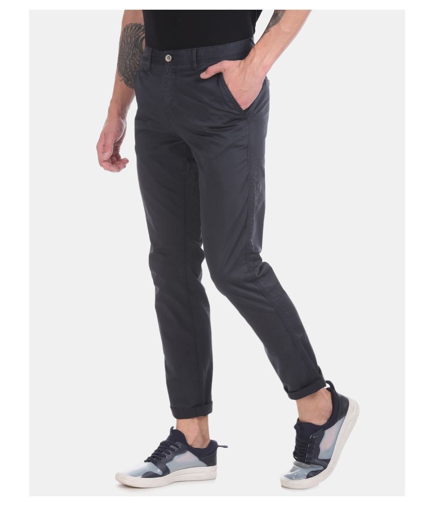 black slim fit trousers womens