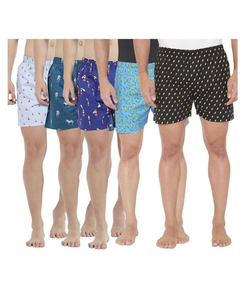     			XYXX Pack of 5 Cotton Boxers For Men's ( Multi )