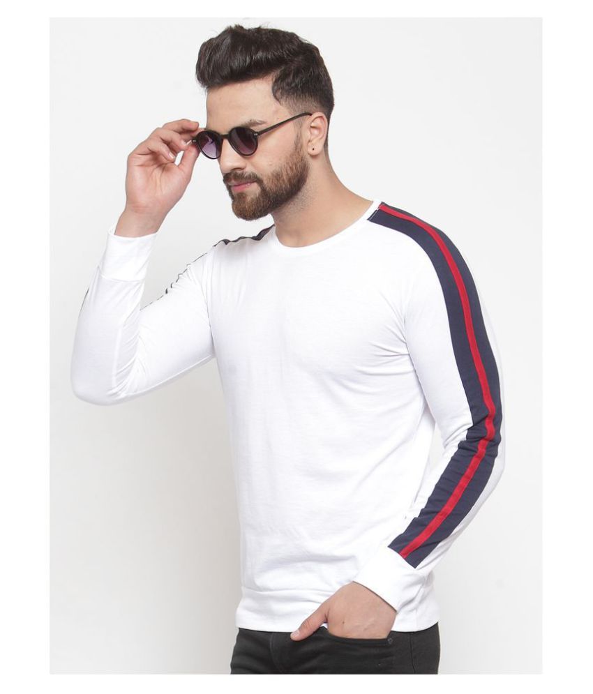 GESPO 100 Percent Cotton White Solids T-Shirt - Buy GESPO 100 Percent Cotton White Solids T 