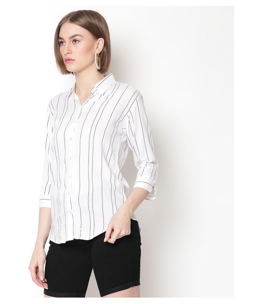 white rayon shirt