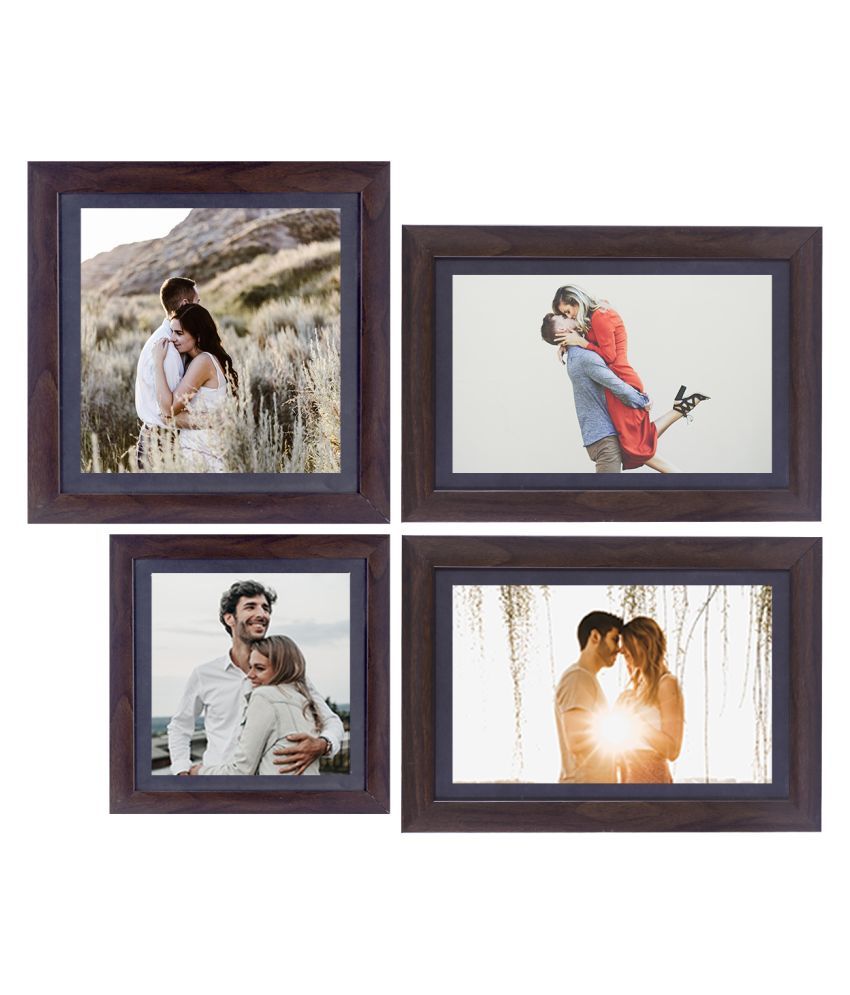 DCC ART MDF Wall Hanging Brown Photo Frame Sets - Pack of 4: Buy DCC ...