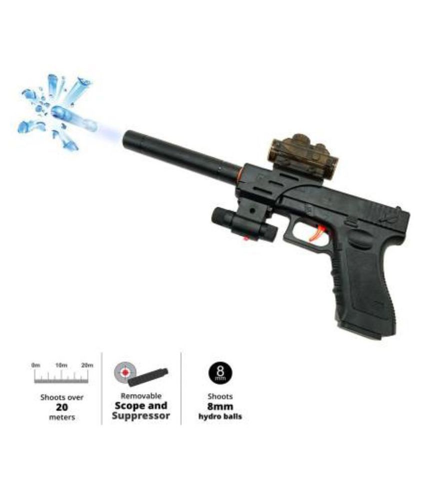 Kids G10 Shooting Gun Toy with Mini Pistol, Water Crystal Bullets and