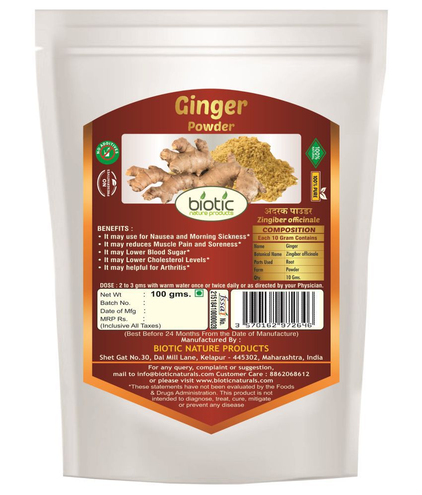     			Biotic Dry Ginger Powder / Sonth / Sunthee Powder 100 gm
