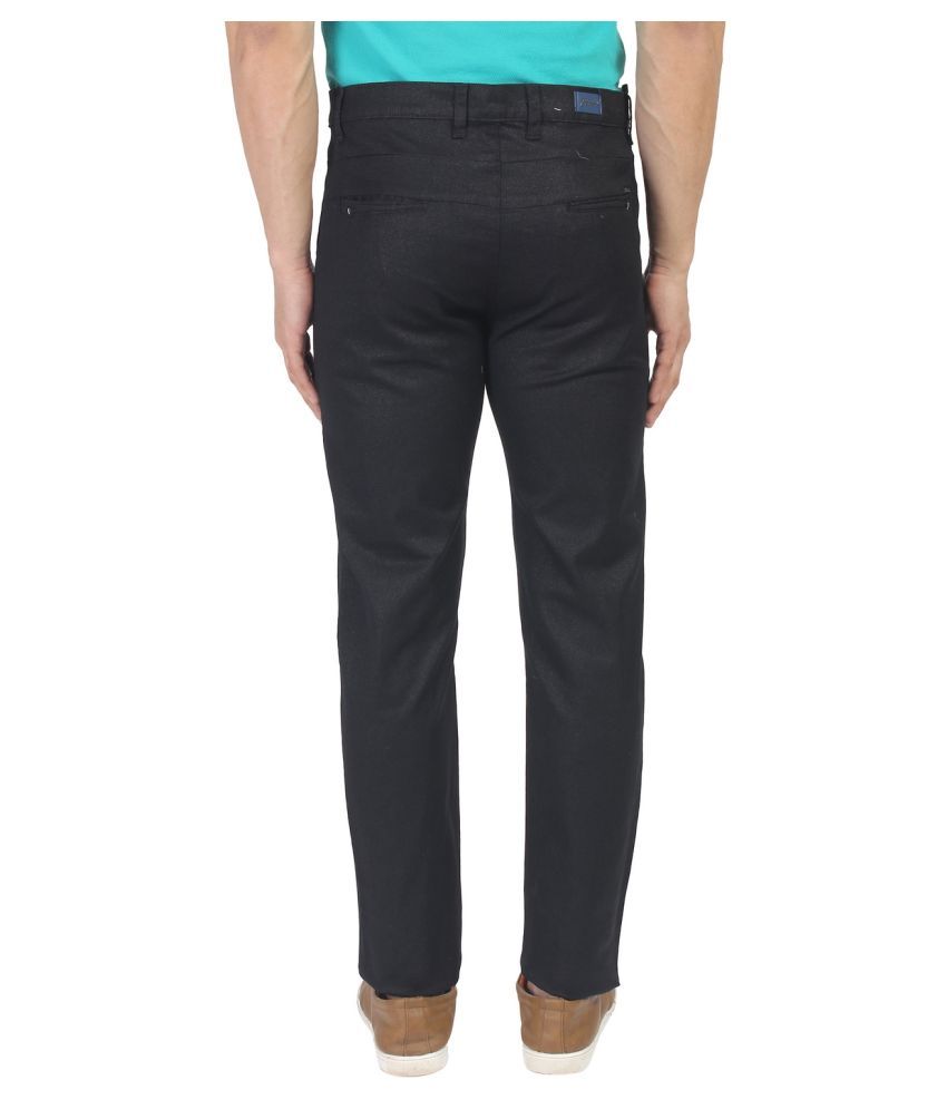 regular fit flat front trousers