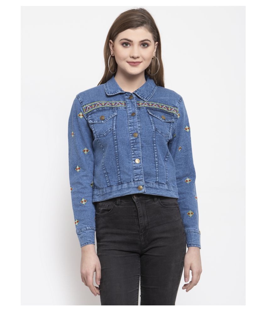 denim ethnic jacket