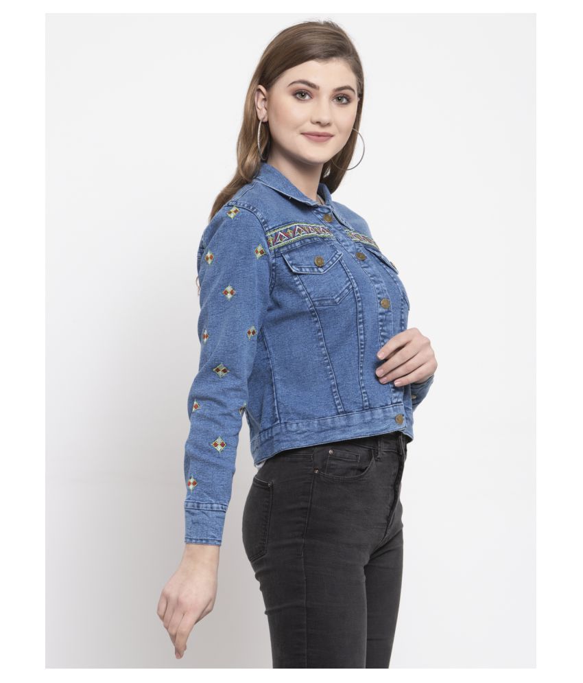 denim ethnic jacket