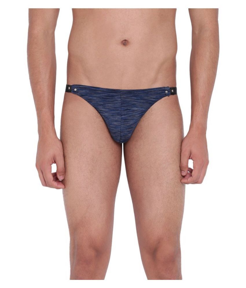     			La Intimo Pack of 1 Polyester Thongs For Men's ( Blue )