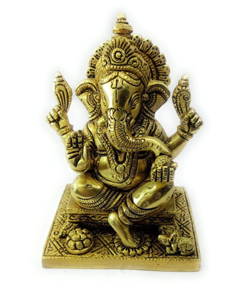 Rama Metal Lord Ganesha Brass Idol: Buy Rama Metal Lord Ganesha Brass 