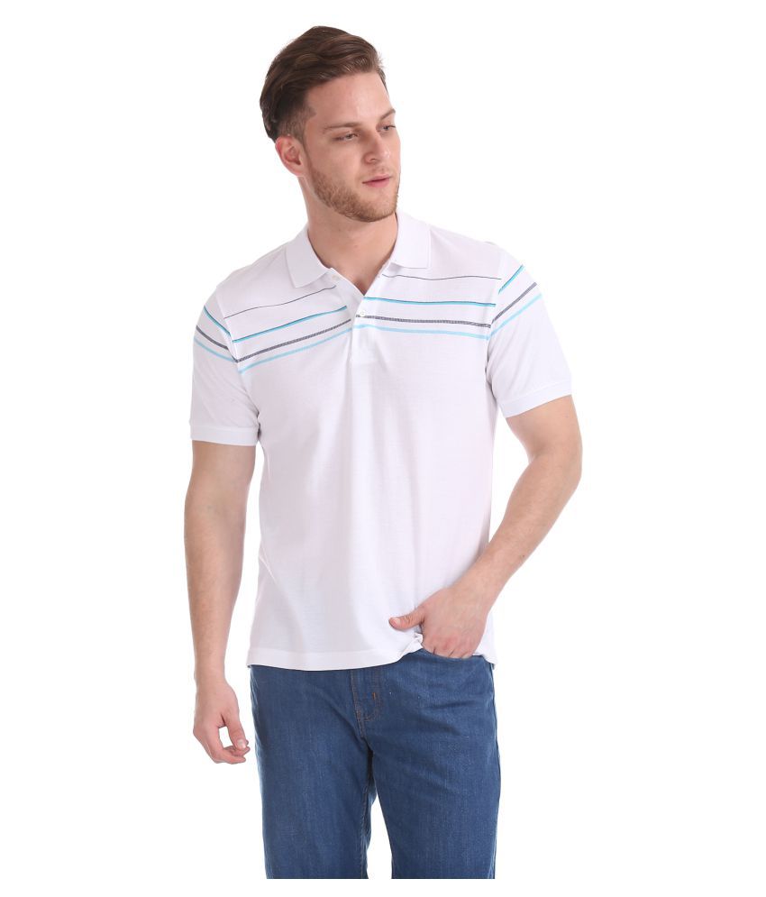 Ruggers White Stripers Polo T Shirt - Buy Ruggers White Stripers Polo T ...