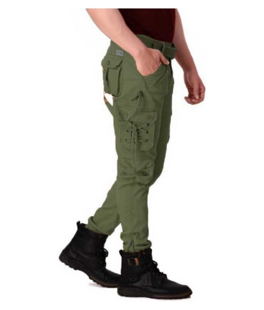 h&m green cargos