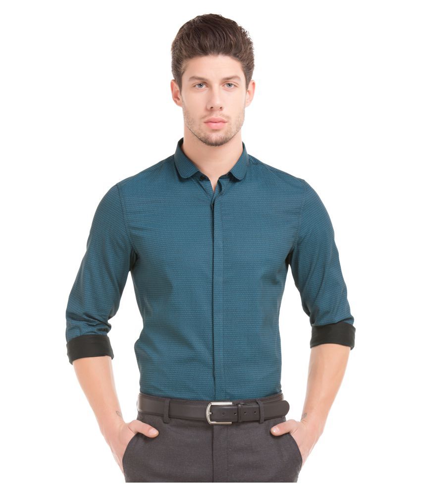 Elitus 100 Percent Cotton Blue Shirt - Buy Elitus 100 Percent Cotton ...