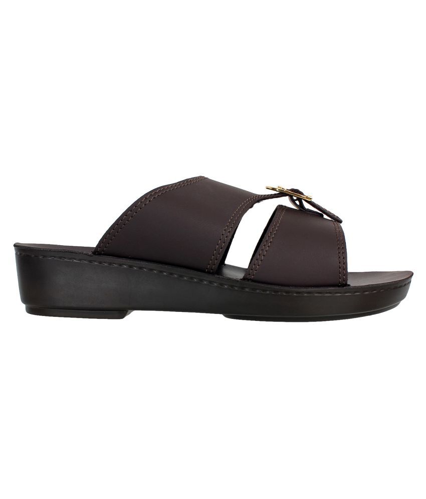 Aerowalk Brown Synthetic Leather Sandals Price in India- Buy Aerowalk Brown Synthetic Leather 