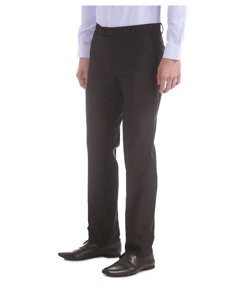 Excalibur Blue Slim Fit Flat Trousers  Buy Excalibur Blue Slim Fit Flat Trousers  Online at Low Price in India  Snapdeal