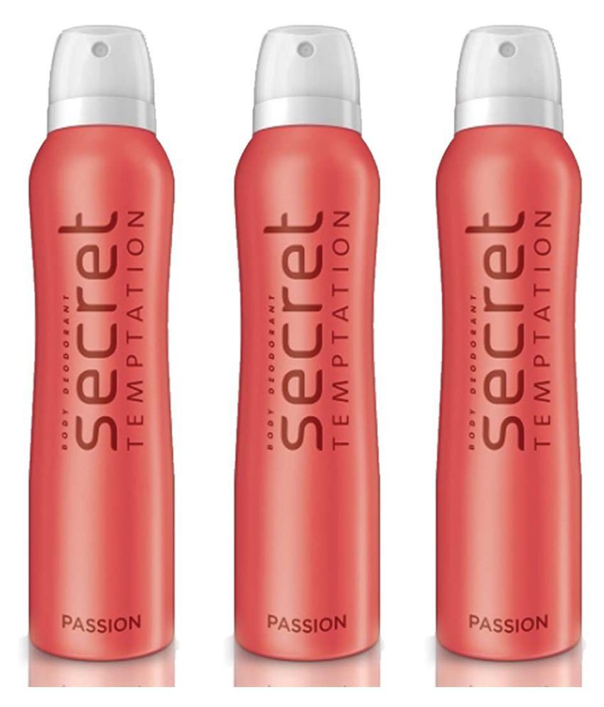     			Secret Temptation Passion Deodorant for Women 150 ml (Pack of 3) Total 450ml