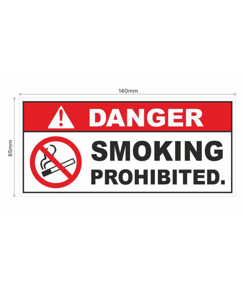     			Rangvishwa Enterprises No Smoking Prohibited Sticker ( 14 x 65 cms )