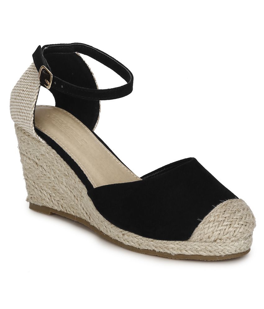 Truffle Collection Black Wedges Heels Price in India- Buy Truffle  Collection Black Wedges Heels Online at Snapdeal