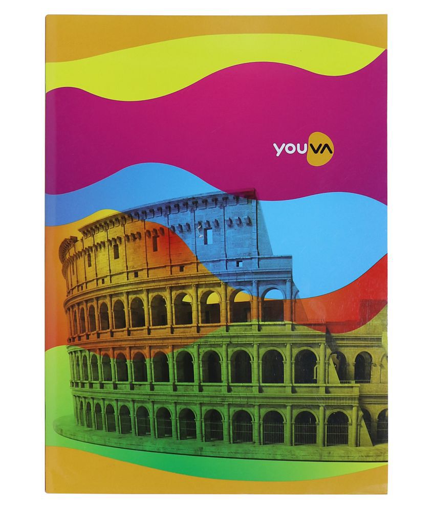     			Navneet Youva Soft Bound Long Book Rainbow 21x29.7 cm Single Line 140 Pages - Pack of 12
