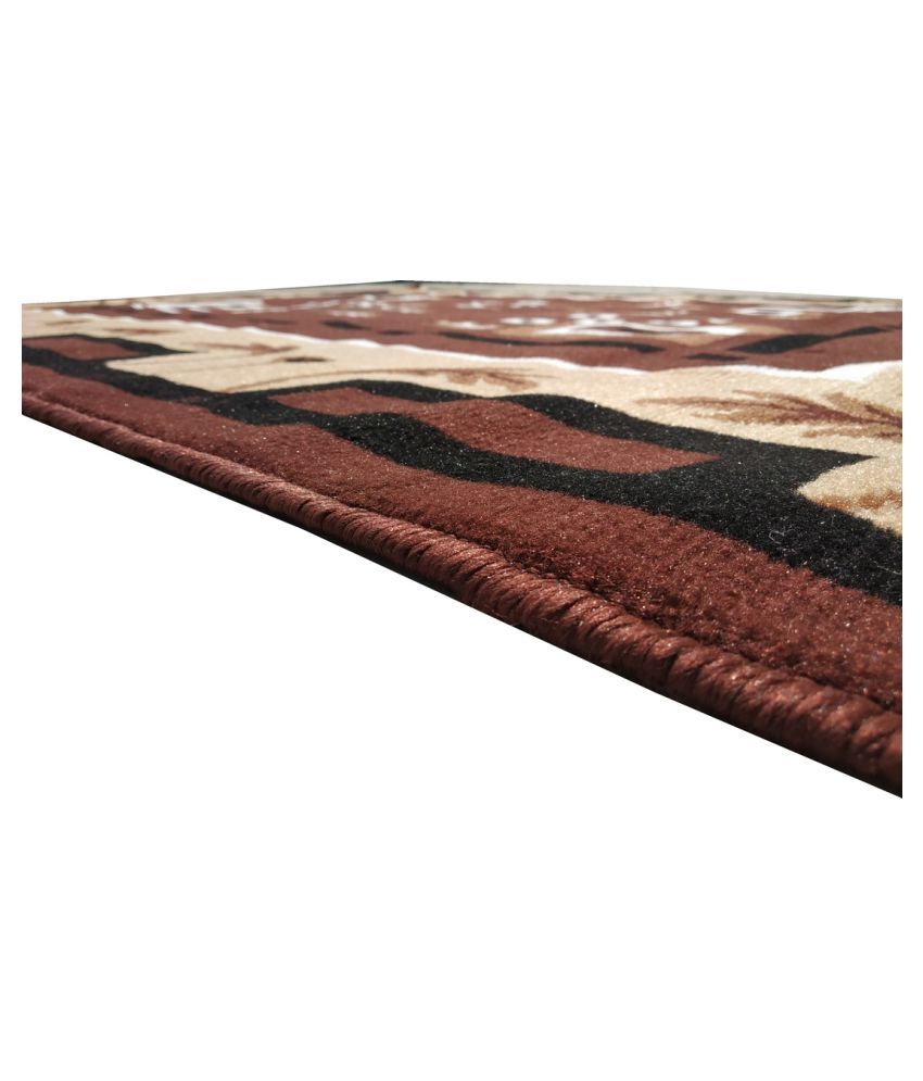 ASAD EMPORIUM RUGS Brown Polypropylene Carpet Floral 5x7 Ft Buy ASAD