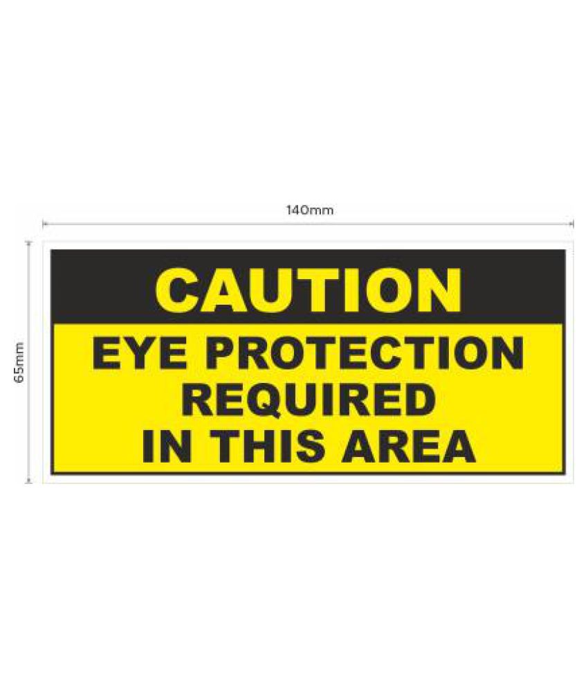     			Rangvishwa Enterprises Eye Protection Required In This Area Emergency Sticker ( 14 x 6 cms )