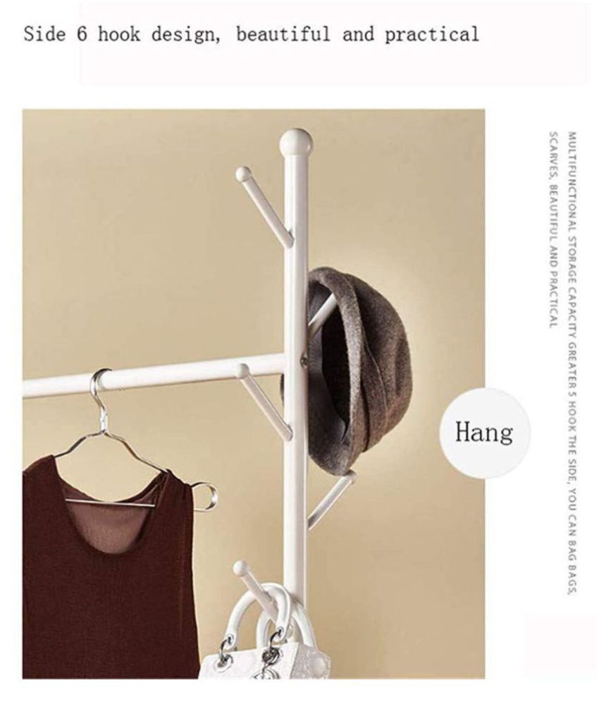 House of Quirk Heavy Duty Clothes Rack, Coat Rack with 5 Side Hook Coat