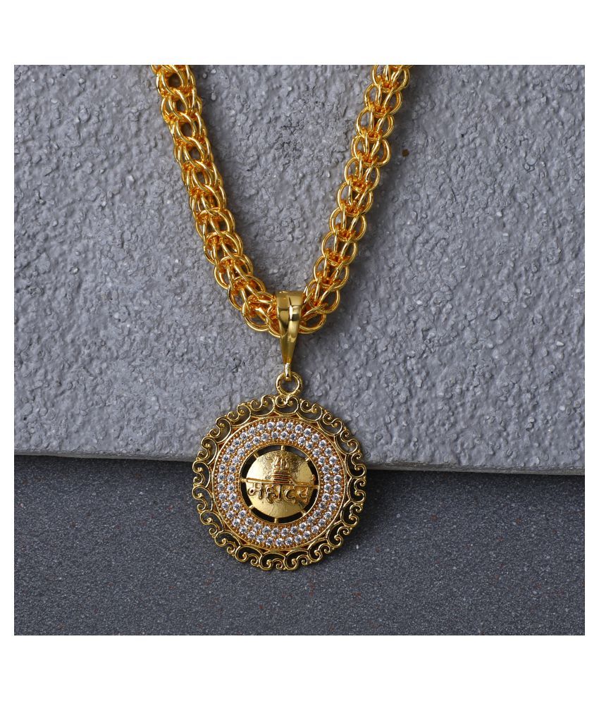 DIPALI MAHADEV Pendant,Locket Gold Plated with Chain in God Pendant for