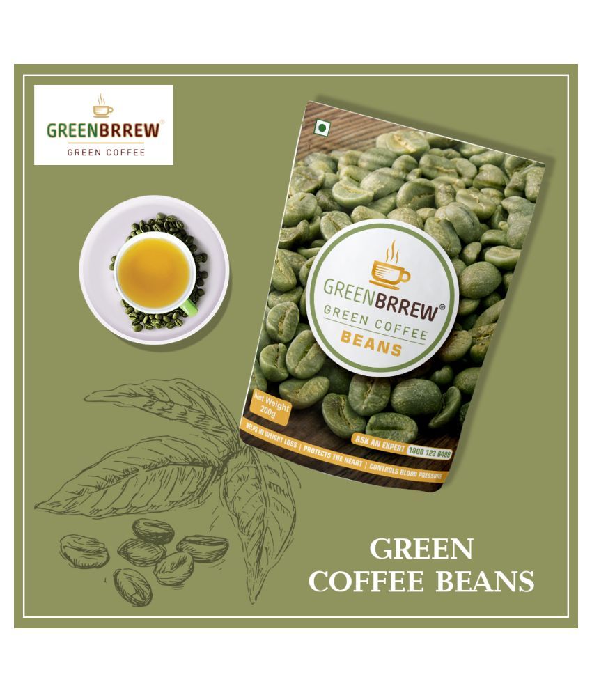 Greenbrrew Unroasted Green Coffee Beans for Weight Loss, 200g Buy
