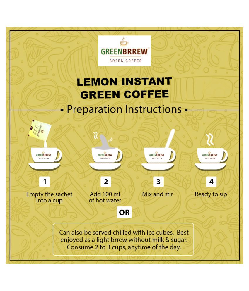 GreenBrrew Instant Green Coffee (Lemon) for Weight Loss 300 gm