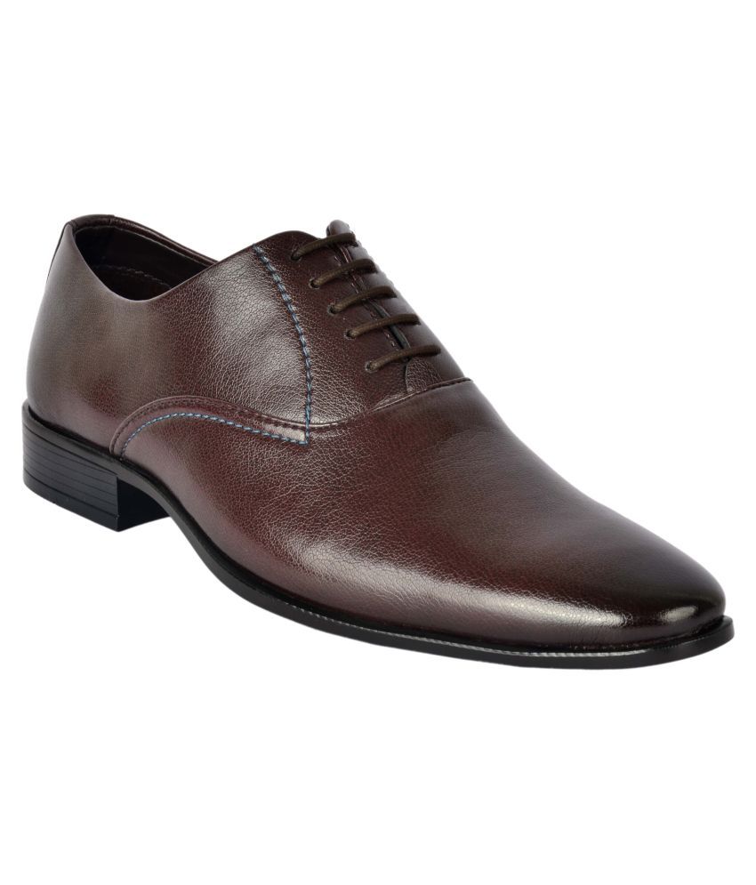     			Aadi Derby Artificial Leather Brown Formal Shoes