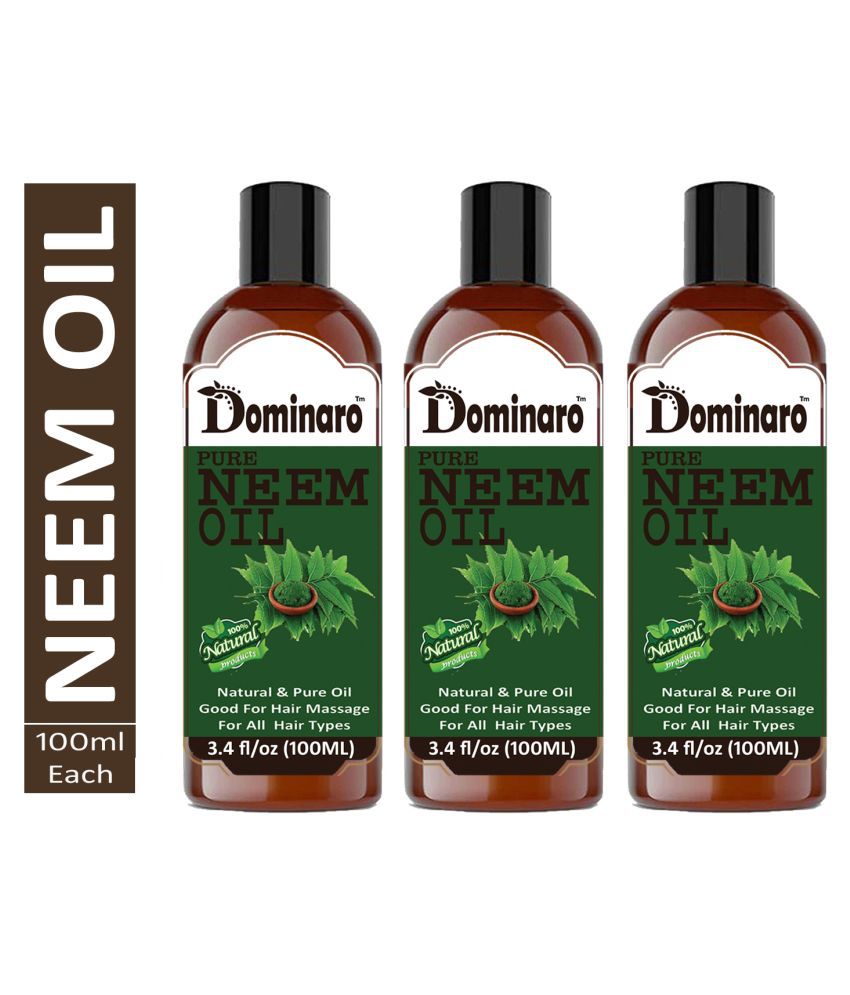 Dominaro Cold Pressed Neem Oil - 100% Pure & Natural 300 mL Pack of 3