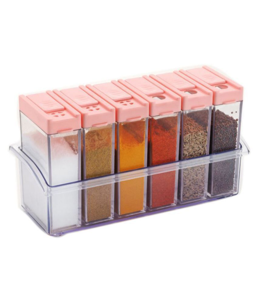     			River Pickle Spice Rack PET Spice Container Set of 6 400 mL