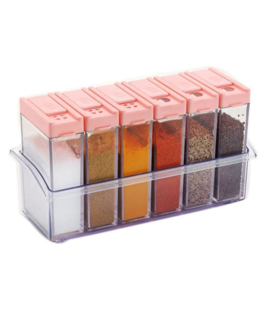     			River Pickle Spice Rack PET Spice Container Set of 6 400 mL