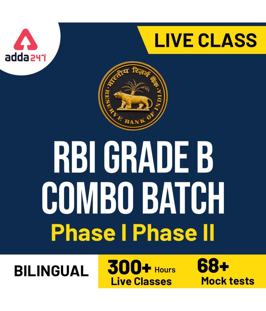 ONLINE DELIVERY VIA EMAIL - Adda247 RBI GRADE B COMBO BATCH Phase I And ...