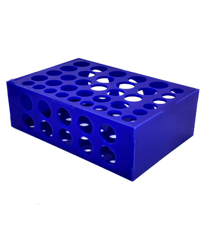 Labworld test tube stand holder plastic 48 holes multipurpose for16x150mm,18x150mm,etc size test
