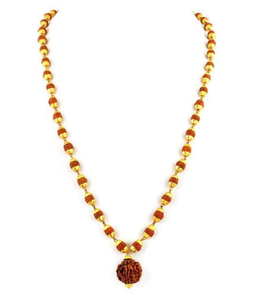     			Original Certified 5 Mukhi Rudraksha Mala With Gold Plated Cap