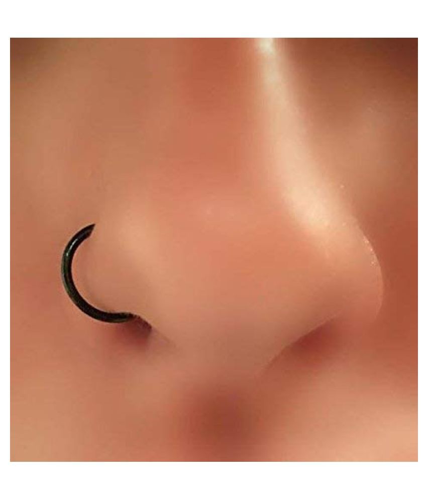 Nose Ring Black Metal Bali Nose Ring or 