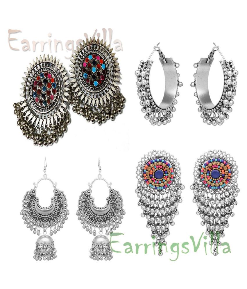 trendy silver earrings